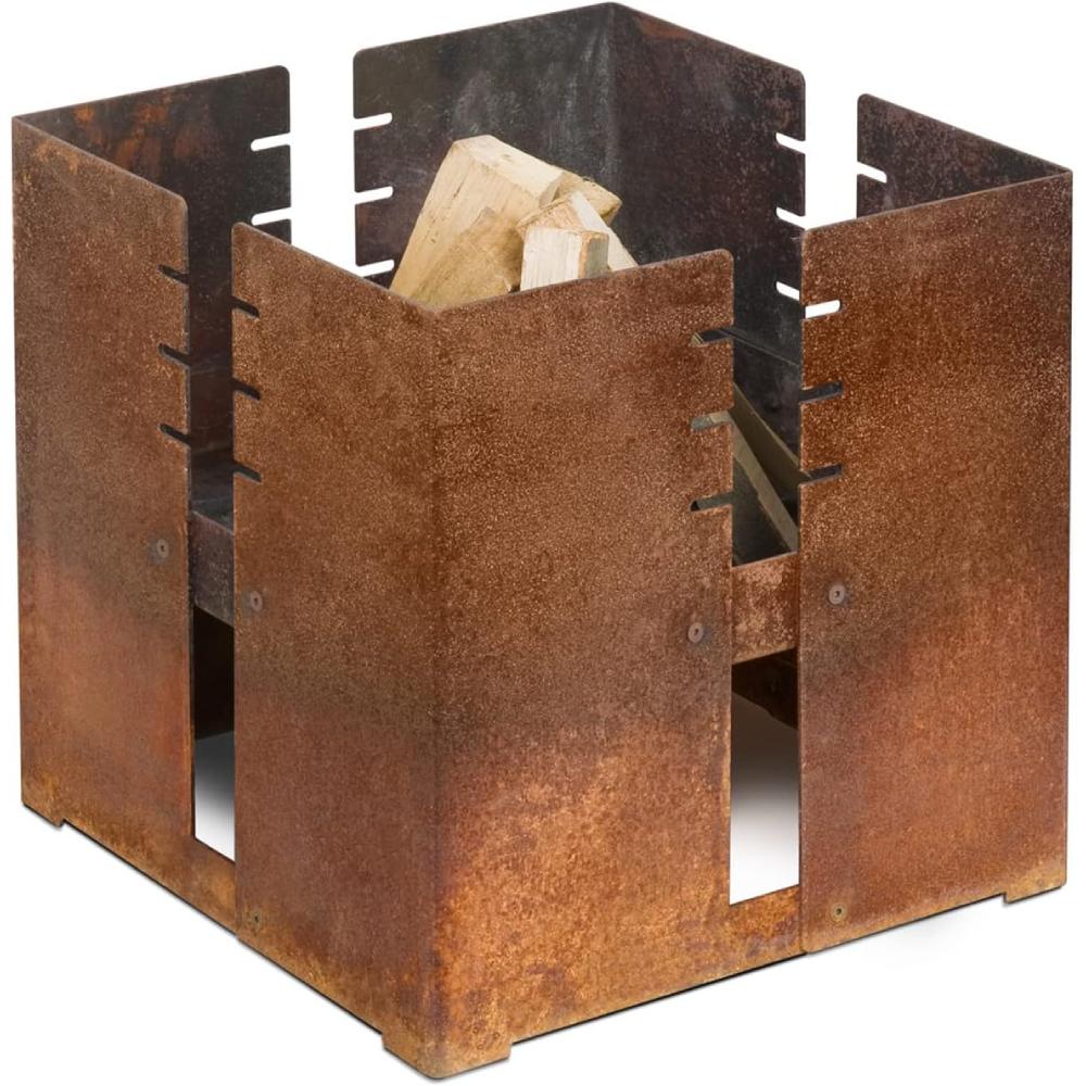 corten steel fire pit grill