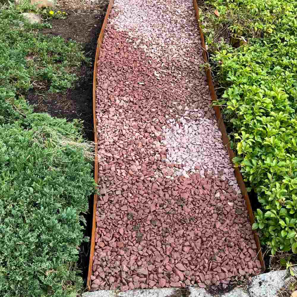corten steel lawn edging