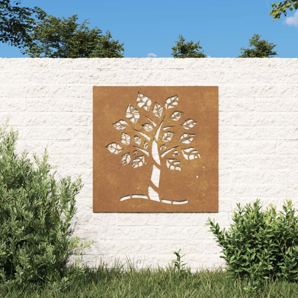 corten steel tree design
