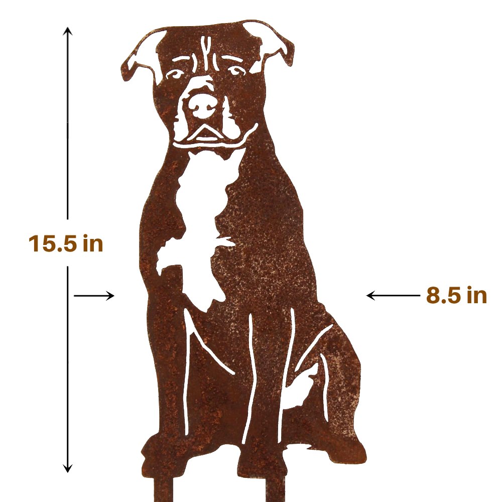 dog garden statue
