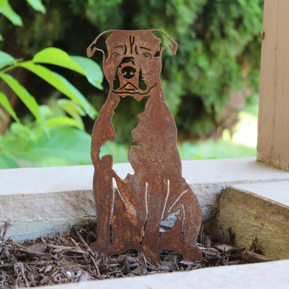 outdoor dog sculpture